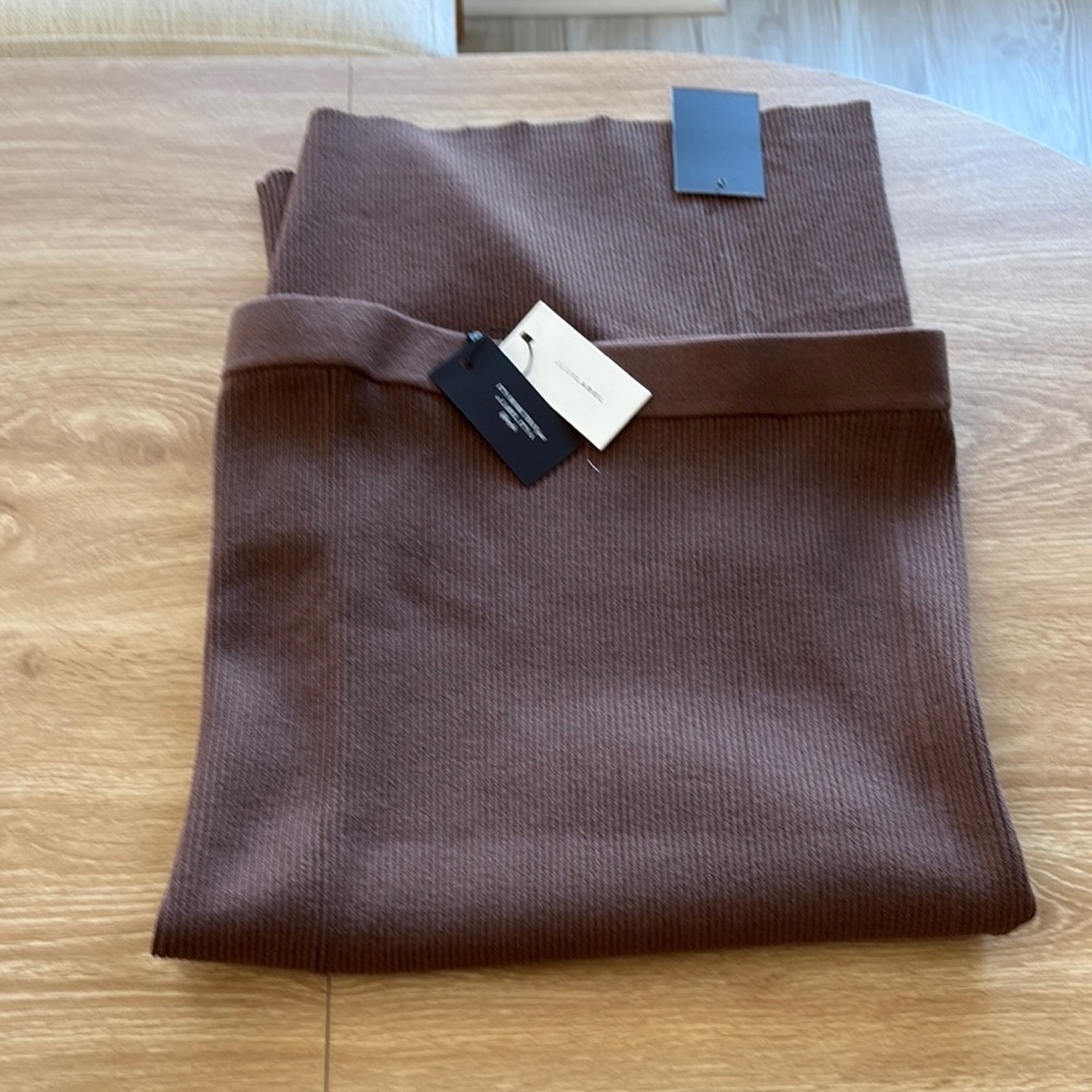 JLUXLABEL Brown Ribbed Knit Skirt - Picture 2 of 6